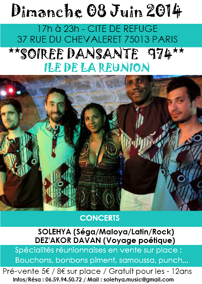 Soirée dansante - bal réunionnais 974 à Paris