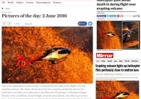 La Fournaise : éruption de photos dans les quotidiens anglais