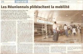 Article paru dans le Journal de l'île de la Réunion du 3 avril 2010