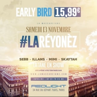 Vente billet soirée « la Réyonèz » 13 novembre 2021