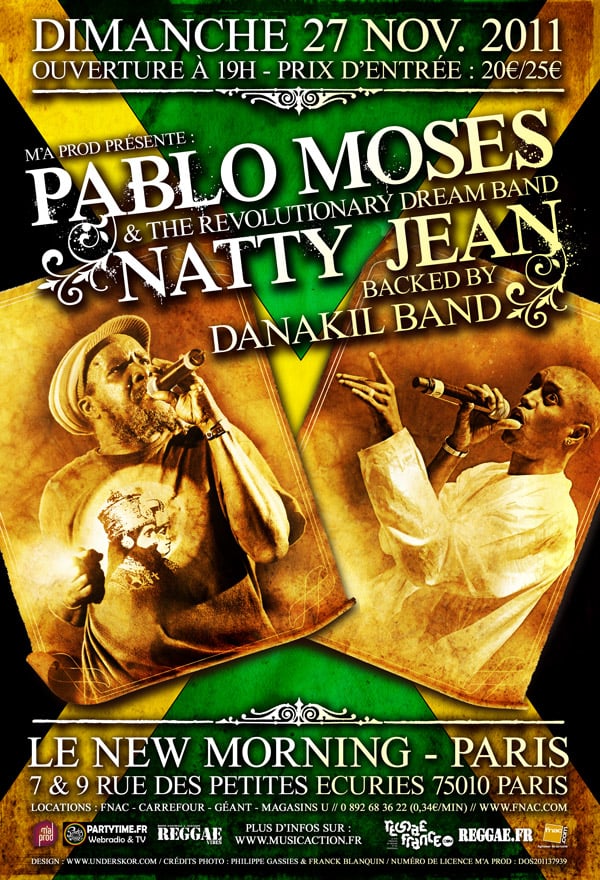 Pablo Moses et Natty Jean and Danakil band en concert au New Morning Paris