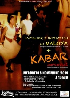 Ateliers d'initiation au Maloya et kabar à Marseille