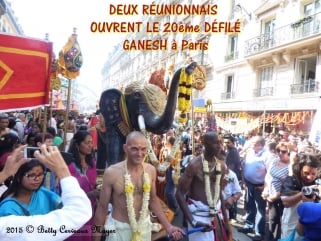 Deux Réunionnais ouvrent le défilé Ganesh à Paris