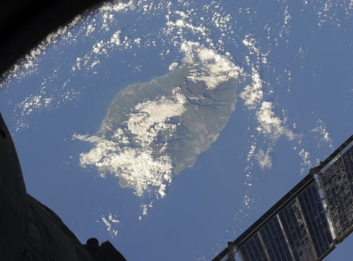 L'île de la Réunion vue de la Station Spatiale Internationale