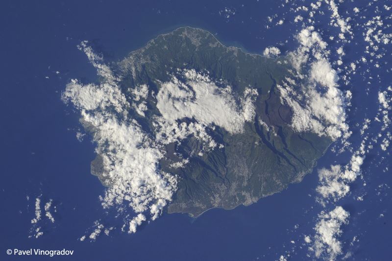 L'île de la Réunion vue de la Station Spatiale Internationale
