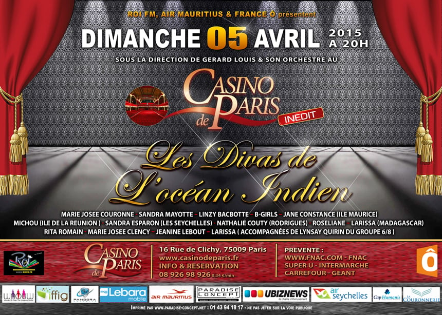 Les Divas de l'océan Indien au Casino de Paris