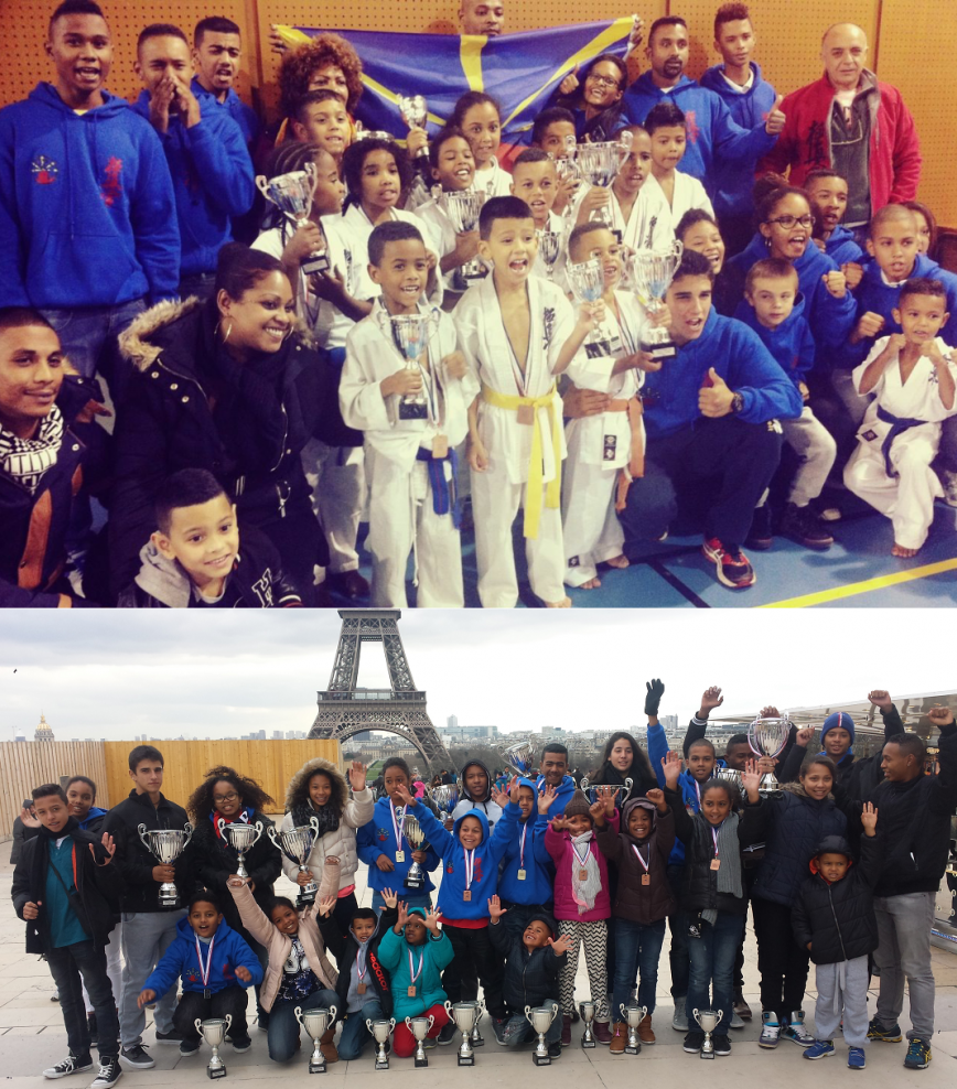 champions de France Karaté kids réunionnais